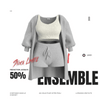 Ensemble en tricot douillet Grey